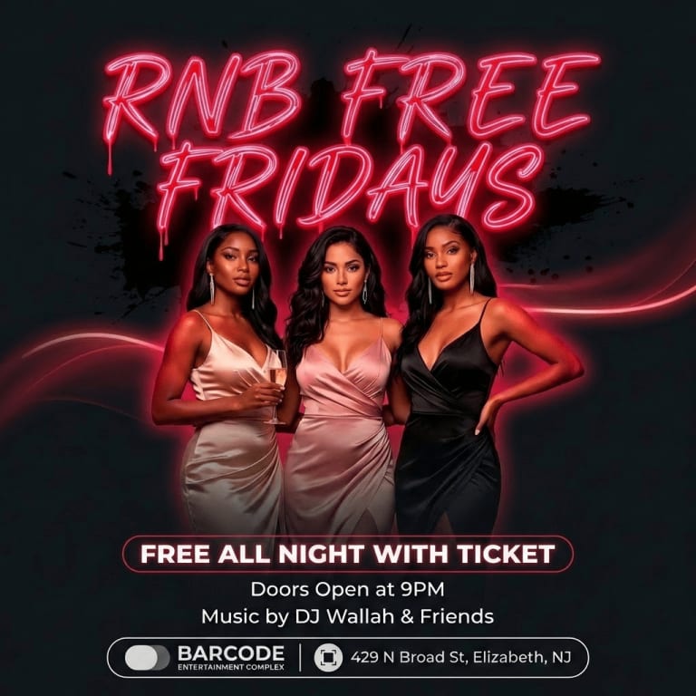 Event - RNB FREE FRIDAYS @BARCODE - Elizabeth, NJ - Fri, March 6, 2026} | concert tickets