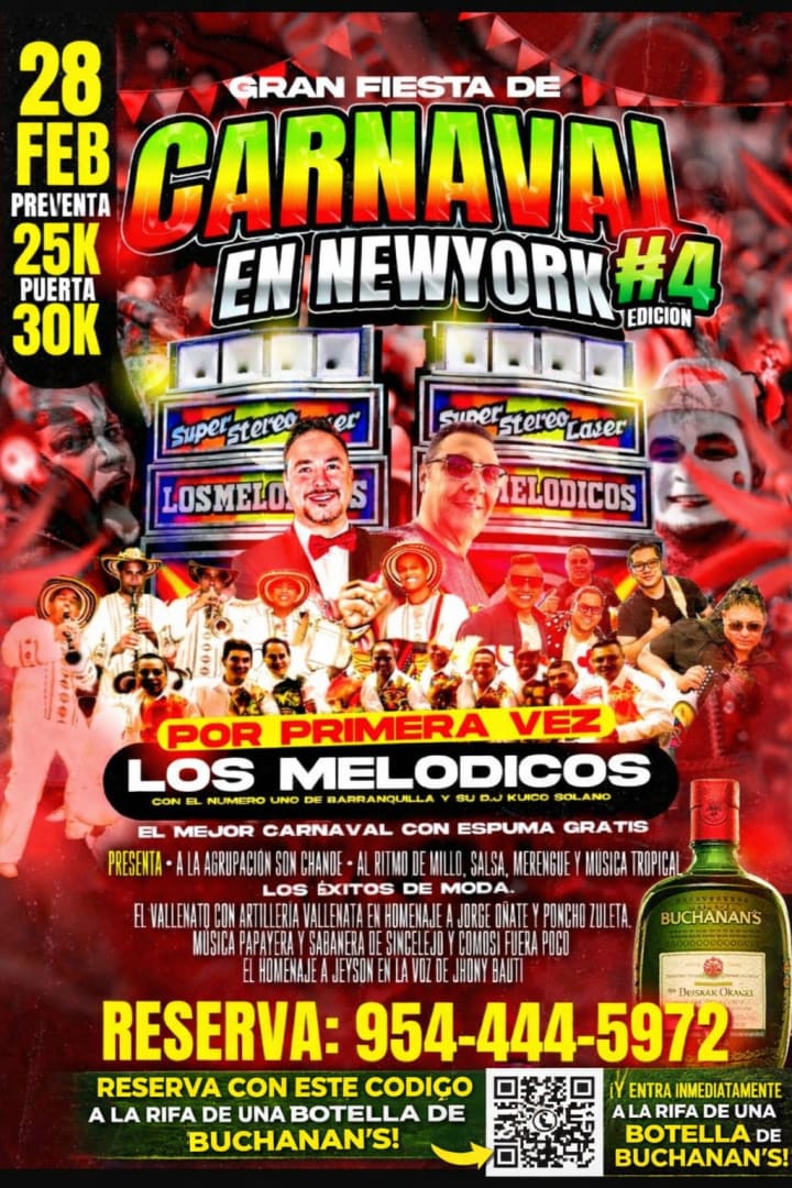 Event - GRAN CARNAVAL DE BARRANQUILLA NEW YORK  - Queens, NY - Sat, February 28, 2026} | concert tickets