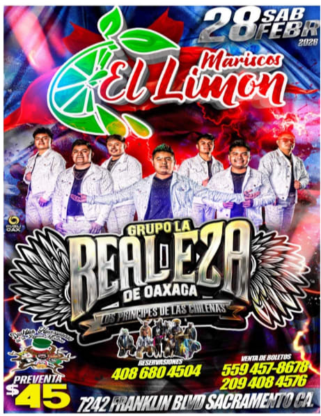 Event - Mariscos el limon presenta - Sacramento, CA - sáb, 28 de febrero de 2026} | concert tickets