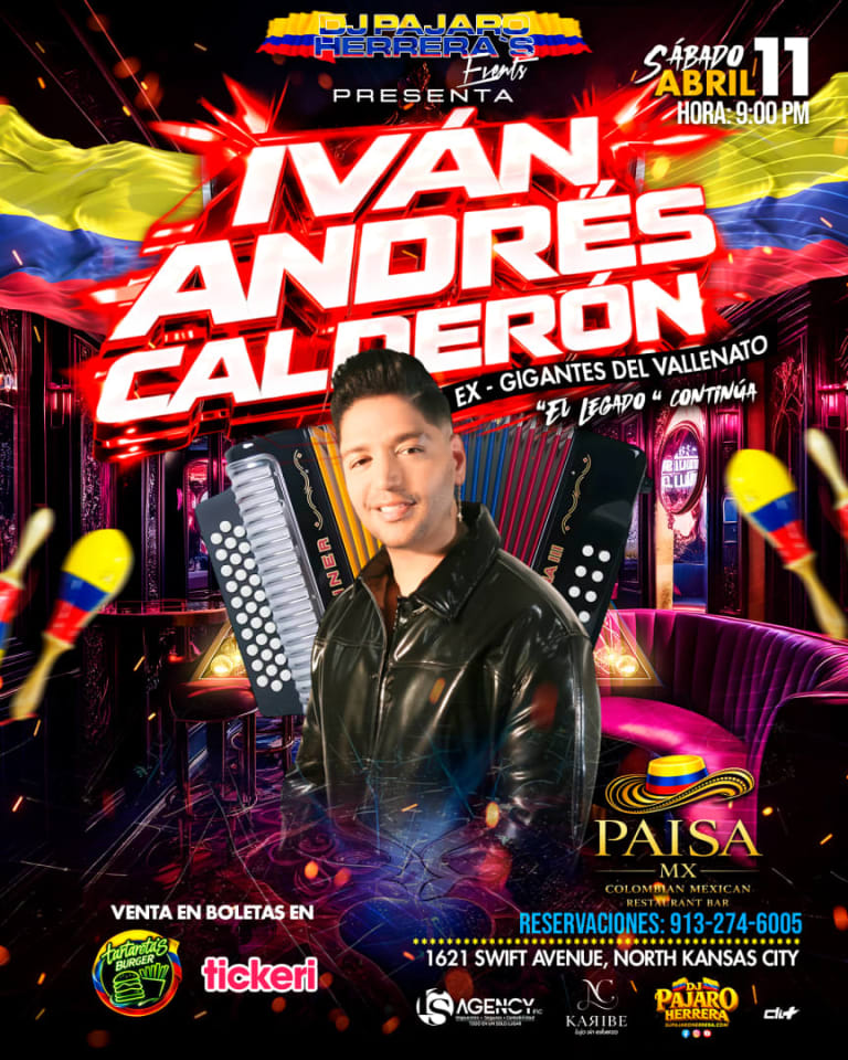Event - Ivan Andres Calderon - Ex Gigante del Vallenato - El Legado Continúa  - North Kansas City, Missouri - April 11, 2026 | concert tickets