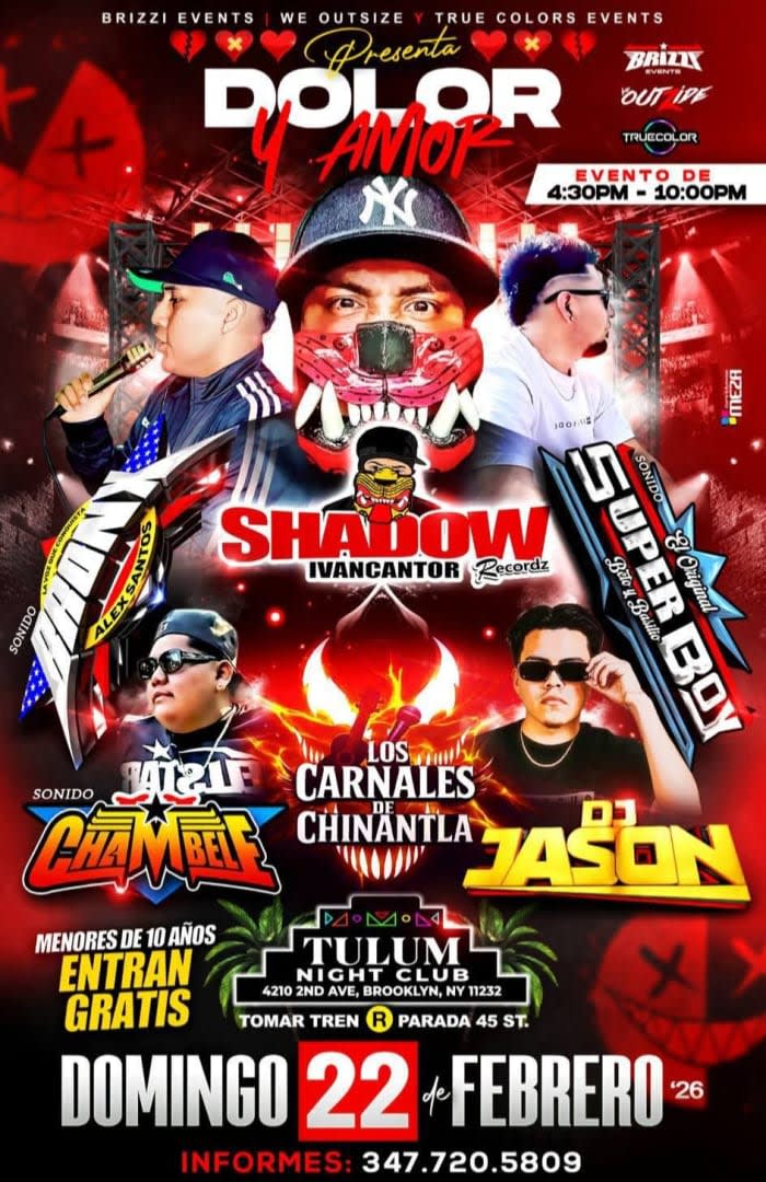 Event - LOS CARNALES DE CHINANTLA  - Brooklyn, NY - Sun, February 22, 2026} | concert tickets