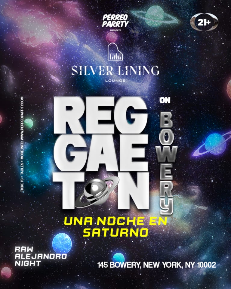 Event - REGGAETON on Bowery -  Una Noche en Saturno Rauw Alejandro Tribute Party - New York, New York - March 21, 2026 | concert tickets