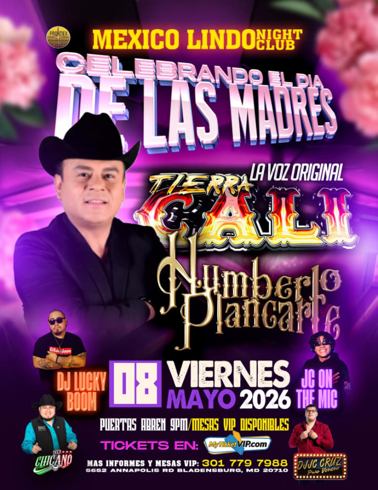 Event - HUMBERTO PLANCARTE LA VOZ ORIGINAL DE TIERRA CALI - Bladensburg, Maryland - May 8, 2026 | concert tickets