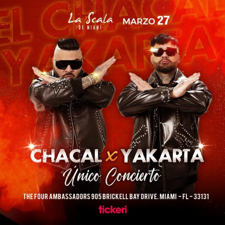 Event - Chacal y Yakarta en un unico concierto - Miami, Florida - March 27, 2026 | concert tickets