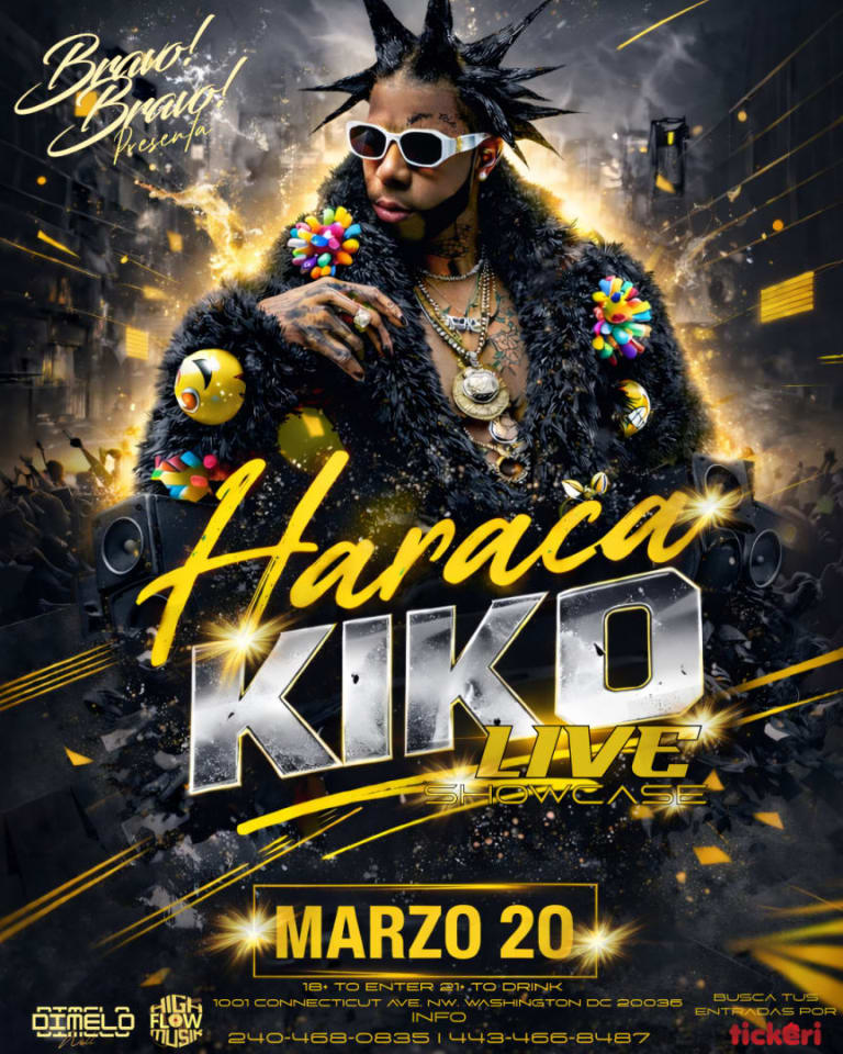 Event - HARACA KIKO @ BRAVO BRAVO - Washington, District Of Columbia - March 20, 2026 | concert tickets