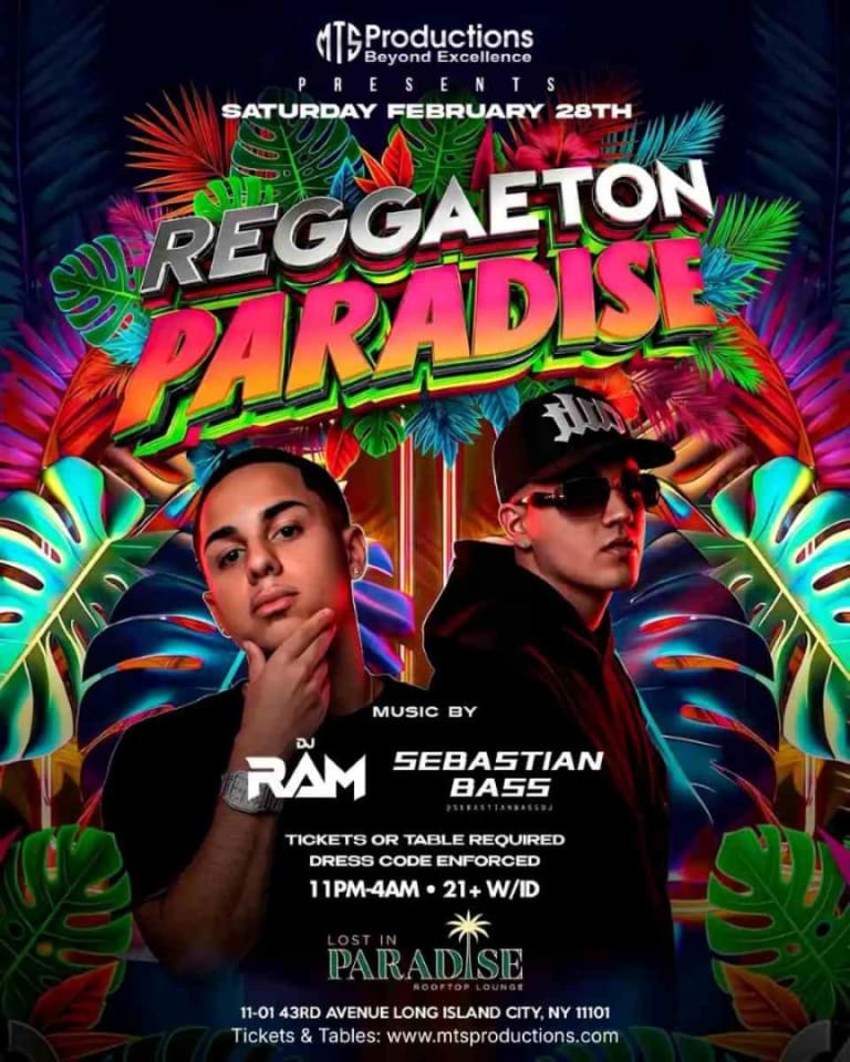 Event - Reggaeton Paradise Rooftop Party – Lost in Paradise, Queens – Feb 28th - New York, New York - February 28, 2026 | concert tickets