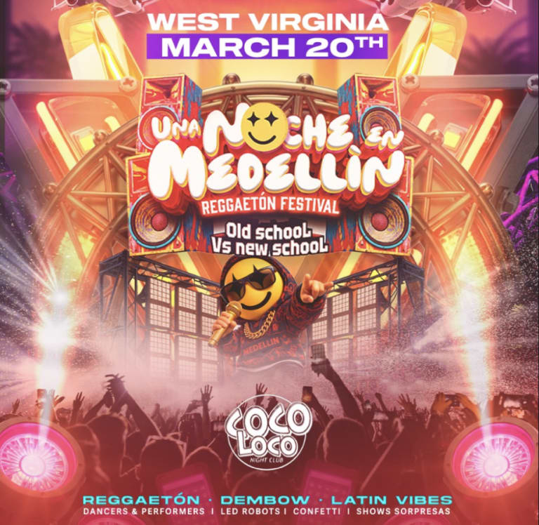 Event - UNA NOCHE EN MEDELLIN | West Virginia Reggaeton Fest - Inwood, West Virginia - March 20, 2026 | concert tickets