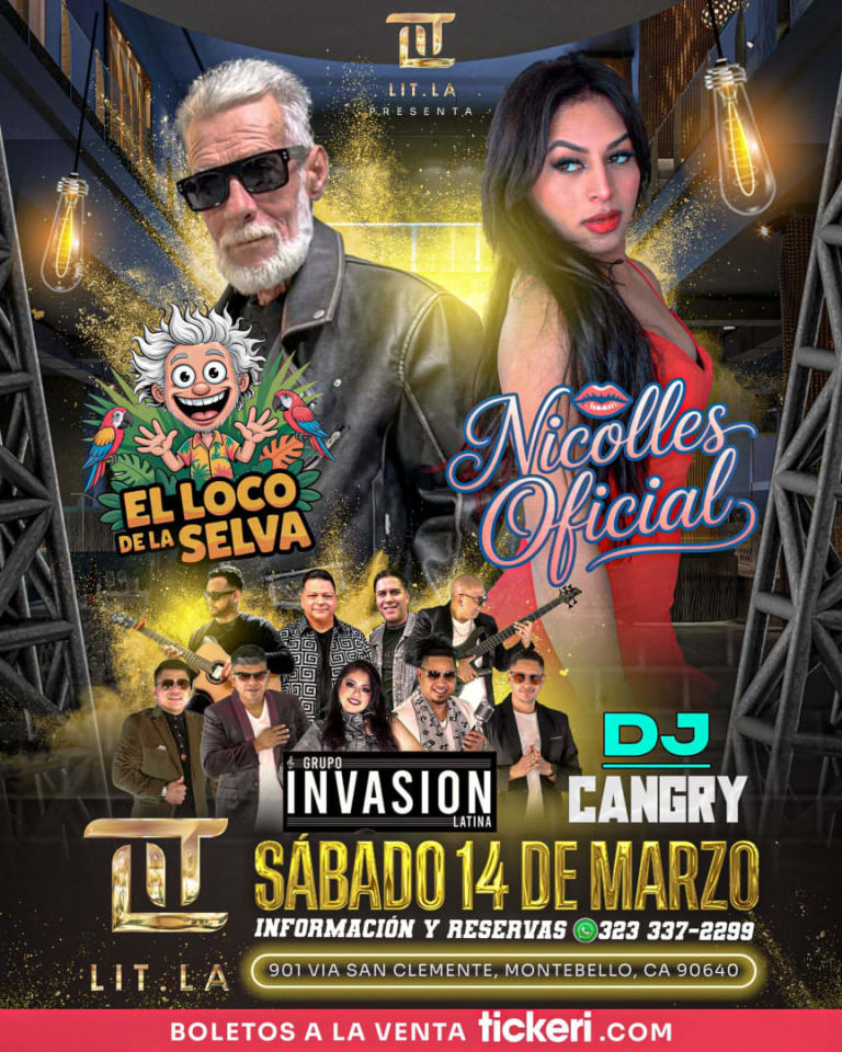 Event - El Loco de la Selva, Nicolles Official y Grupo Invasion Latina en Montebello - Montebello, California - March 14, 2026 | concert tickets
