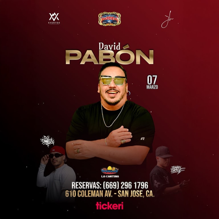 Event - David Pabón en Vivo –Sabado 7 de Marzo en Rodeo Night Club San José - San Jose, California - March 7, 2026 | concert tickets