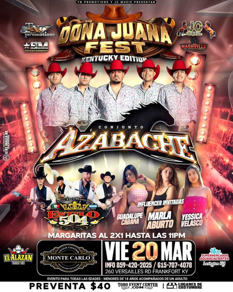 Event - Conjunto Azabache, Estilo 504  - Nashville, TN - Fri, March 20, 2026} | concert tickets