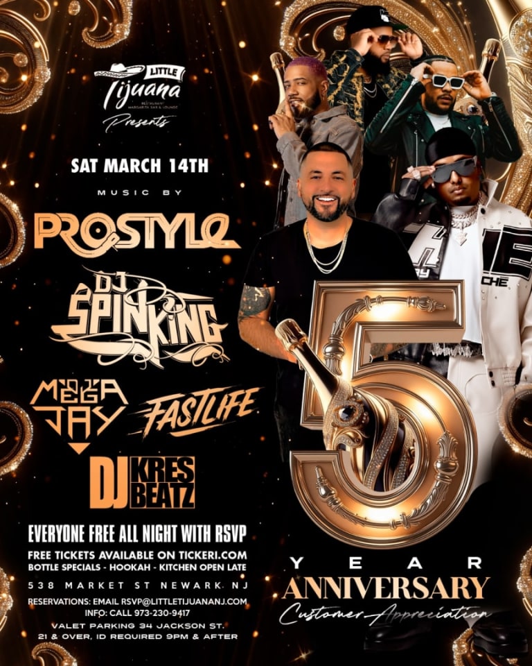 Event - SAT MARCH 14TH LITTLE TIJUANA 5 YEAR ANNIVERSARY BASH - EVERYONE FREE W/ RSVP TICKET - Newark, New Jersey - March 14, 2026 | concert tickets