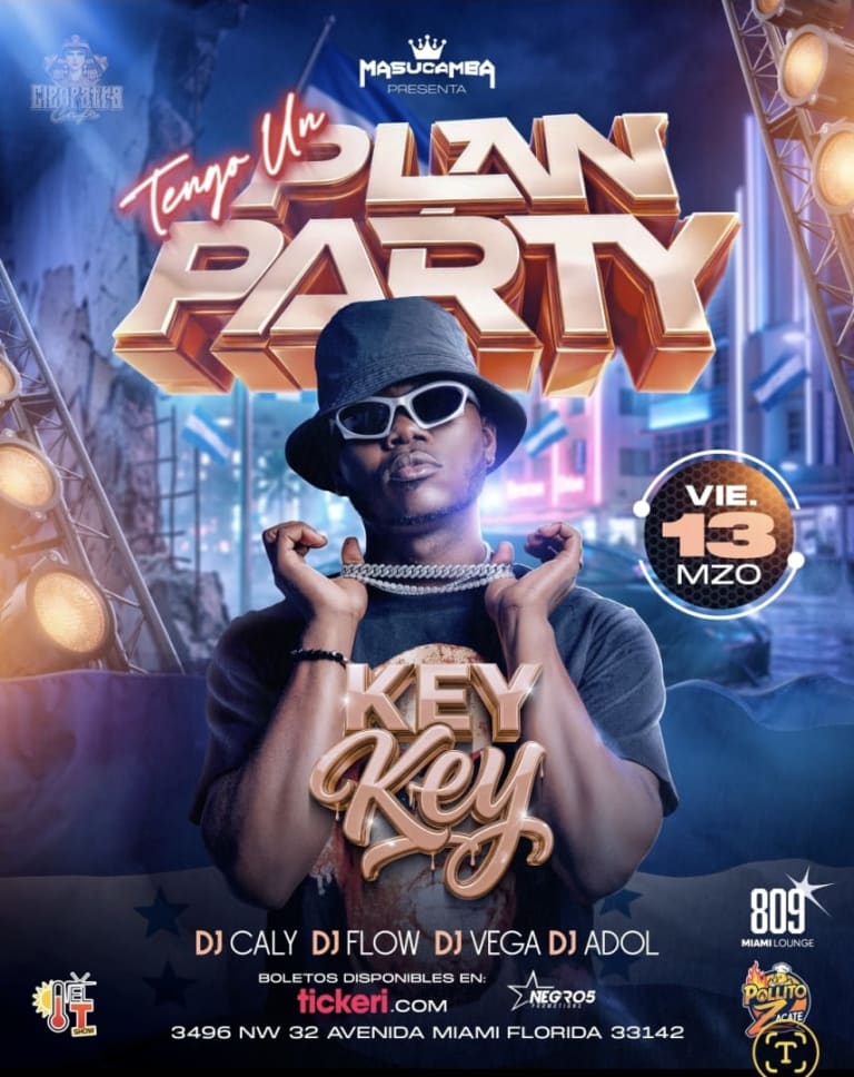 Event - TENGO UN PLAN PARTY KEY KEY - Miami, Florida - March 13, 2026 | concert tickets