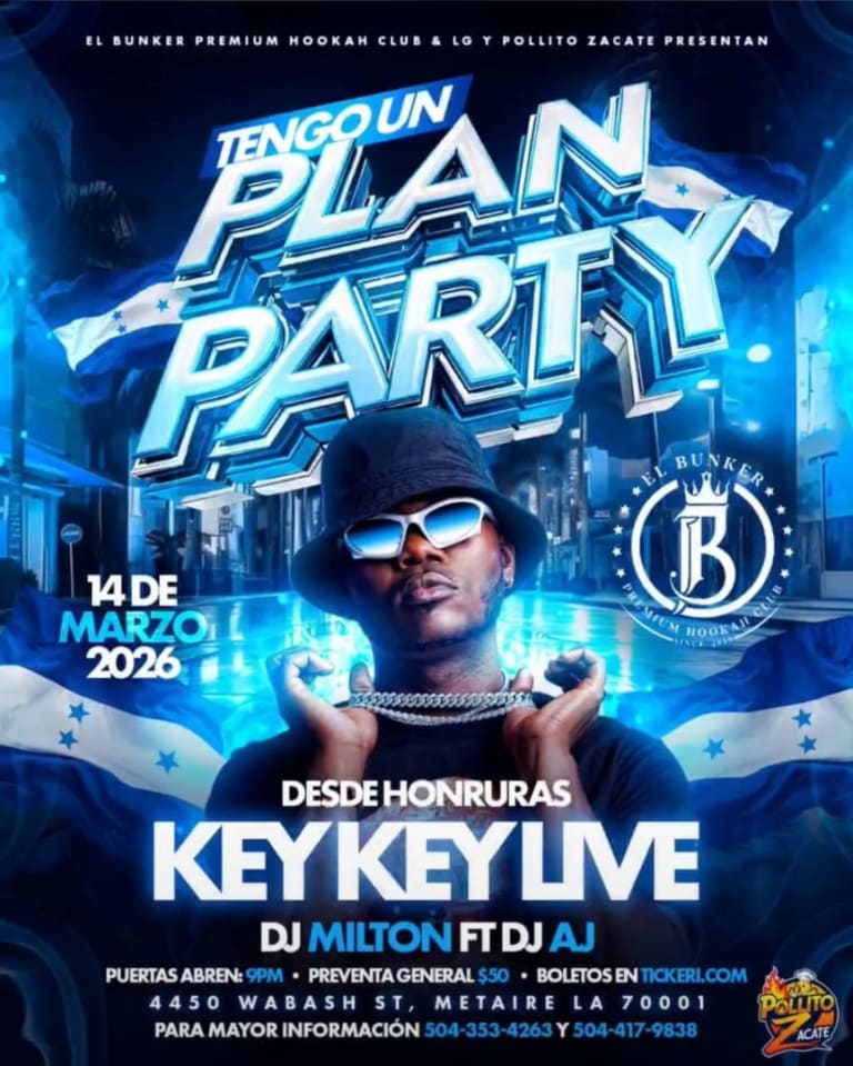 Event - TENGO UN PLAN PARTY KEY KEY - Metairie, Louisiana - March 14, 2026 | concert tickets