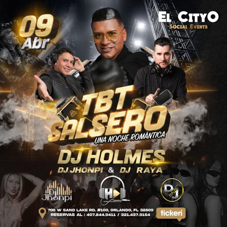 Event - DJ HOLMES TBT SALSERO EN UNA NOCHE ROMANTICA - Orlando, Florida - April 9, 2026 | concert tickets