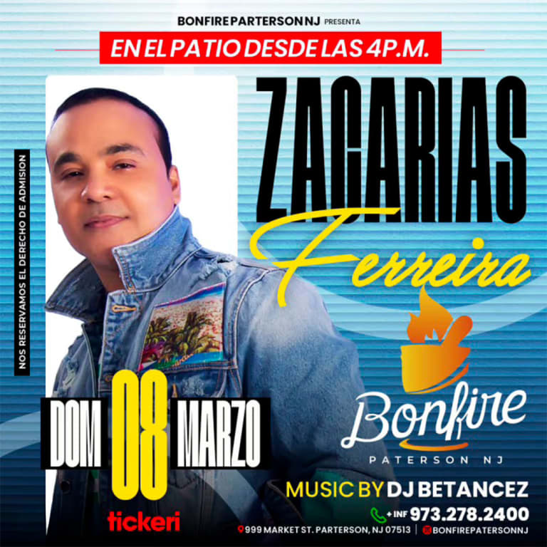 Event - ZACARIAS FERREIRA en Vivo - Paterson, NJ - Paterson, New Jersey - March 8, 2026 | concert tickets