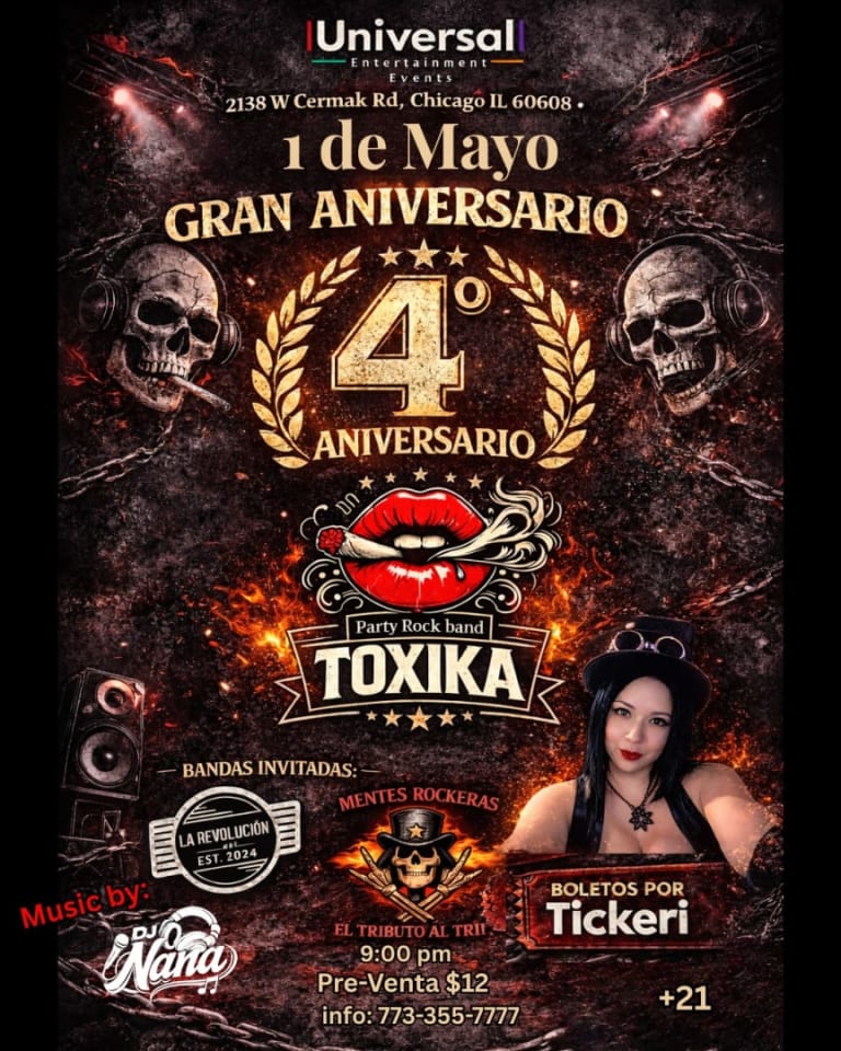 Event - La Tóxica Party Rock Band - Chicago, Illinois - May 1, 2026 | concert tickets