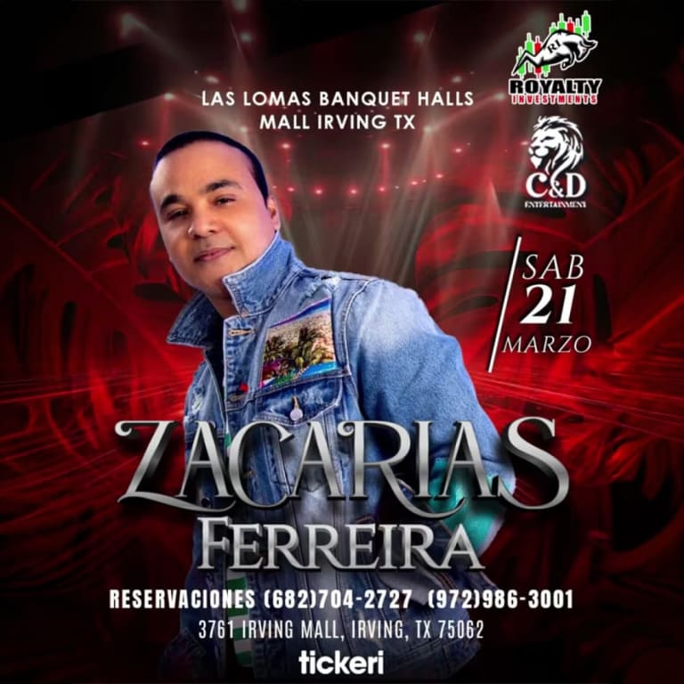Event - Zacarias Ferreira EN IRVING MALL - Irving, Texas - March 21, 2026 | concert tickets