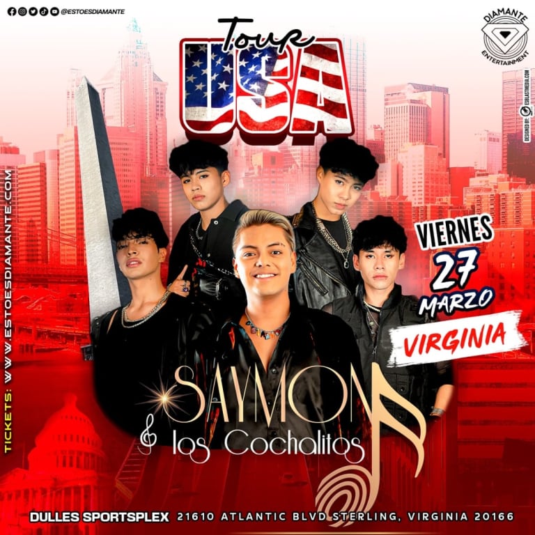 Event - SAYMON Y LOS COCHALITOS - VIRGINIA - Sterling, Virginia - March 27, 2026 | concert tickets