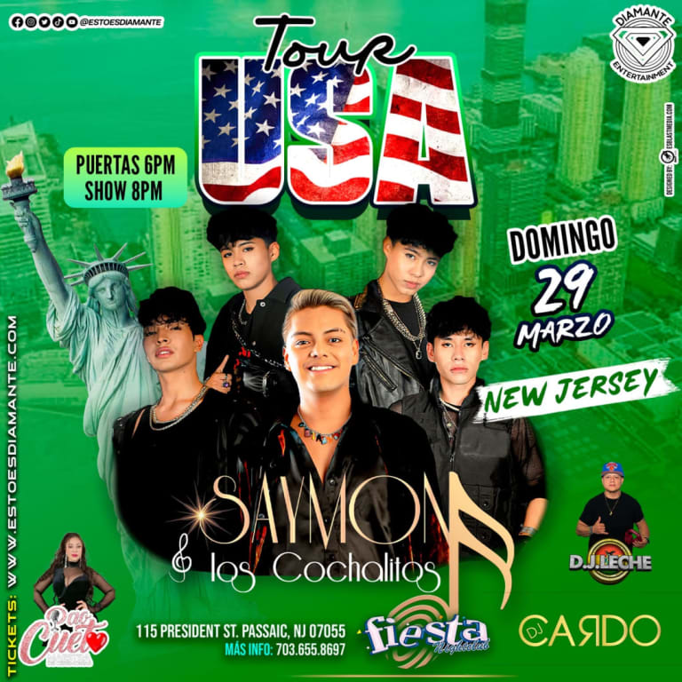 Event - SAYMON Y LOS COCHALITOS - NEW JERSEY - Passaic, New Jersey - March 29, 2026 | concert tickets