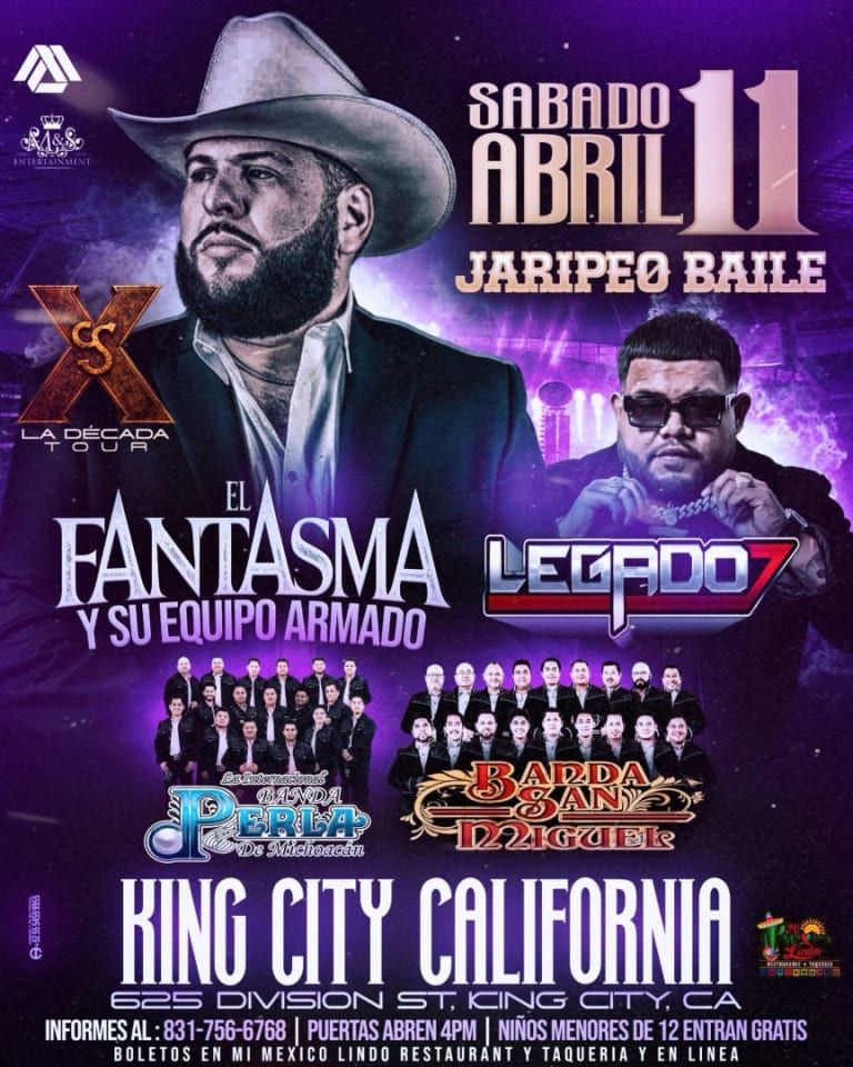 Event - El Fantasma , Legado 7 y Mas  - King City, California - April 11, 2026 | concert tickets