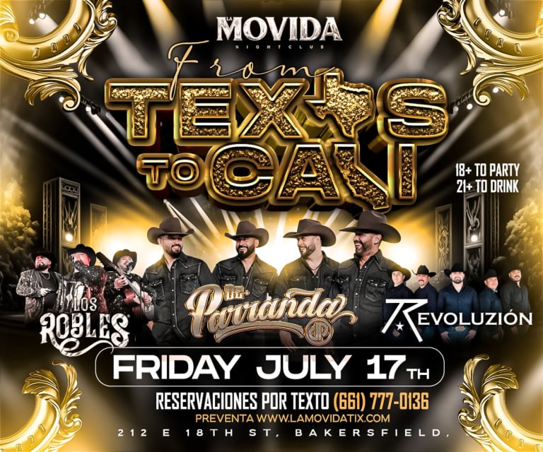 Event - De Parranda "From Texas to Cali" - Bakersfield, California - July 17, 2026 | concert tickets