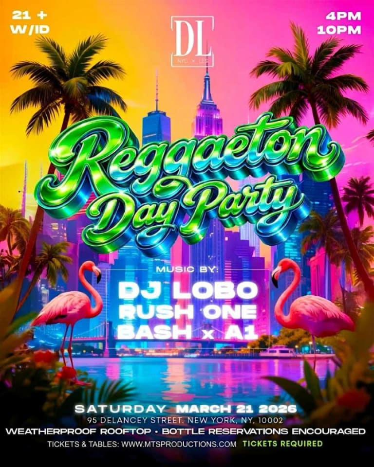 Event - DJ Lobo Reggaeton Day Party at DL Rooftop NYC March 21 - New York, NY - sáb, 21 de marzo de 2026} | concert tickets