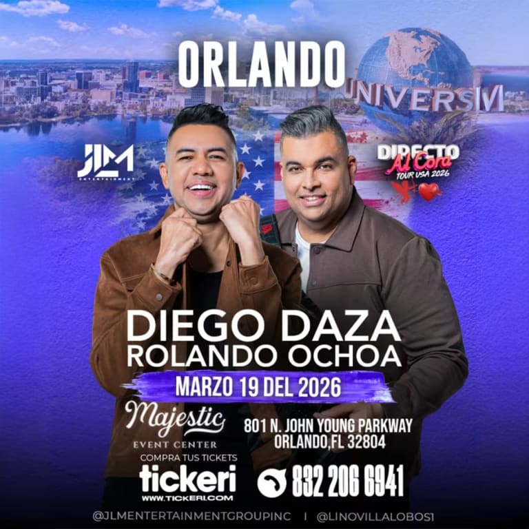 Event - Diego Daza + Rolando Ochoa ¡En Concierto! - Orlando (Florida) - Orlando, FL - jue, 19 de marzo de 2026} | concert tickets