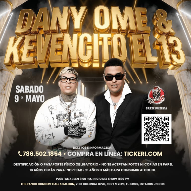 Event - Dany Ome & Kevincito El 13 - Fort Myers, FL - sáb, 9 de mayo de 2026} | concert tickets