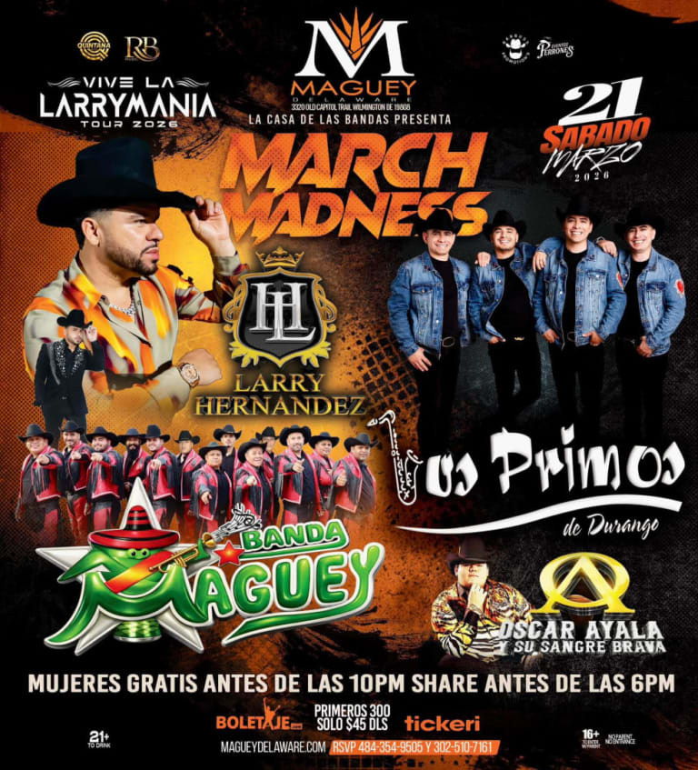 Event - LARRY HERNÁNDEZ BANDA MAGUEY PRIMOS DE DURANGO - Wilmington, Delaware - March 21, 2026 | concert tickets
