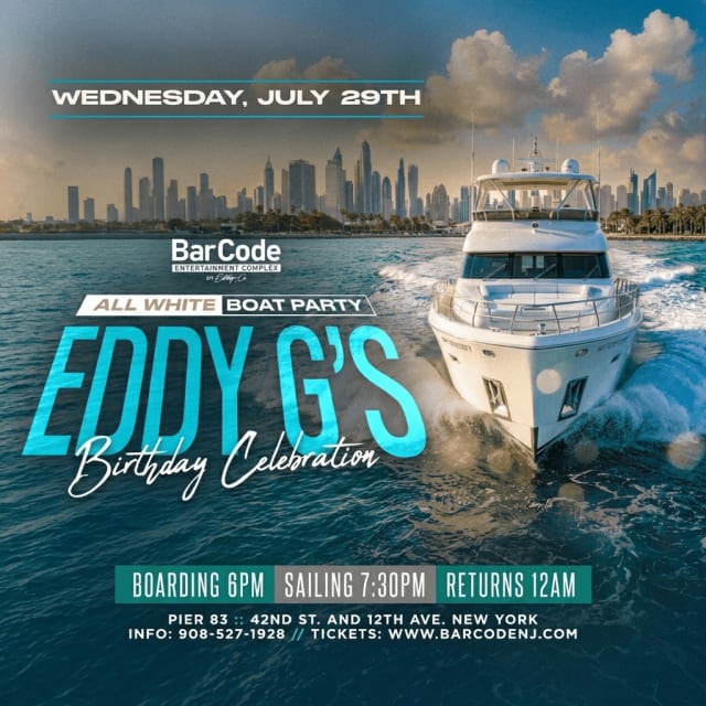 Eddy G del código de barras | Celebración de cumpleaños de la fiesta del barco blanco