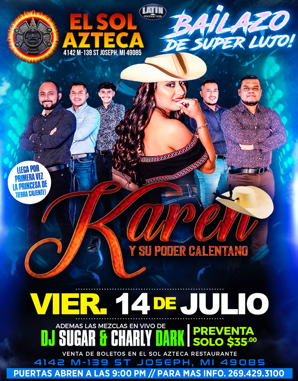 Karen y su poder calentano Tickets Boletos at El Sol Azteca | St ...