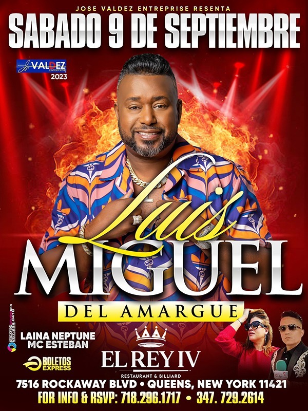 LUIS MIGUEL DEL AMARGUE EN CONCIERTO ! QUEENS NEW YORK Tickets ...