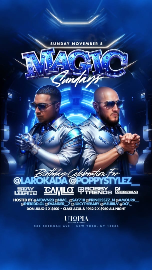 Magic Sundays DJ Camilo Live With DJ Bobby Trends At Utopia Lounge ...