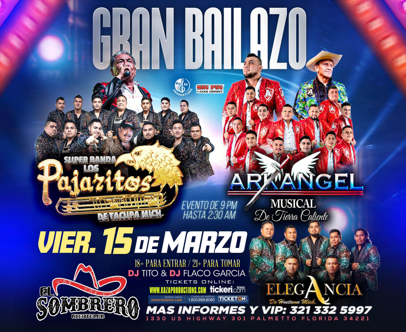 GRAN BAILAZO CON LA SUPER BANDA LOS PAJARITOS DE TACUPA , ARKANGEL