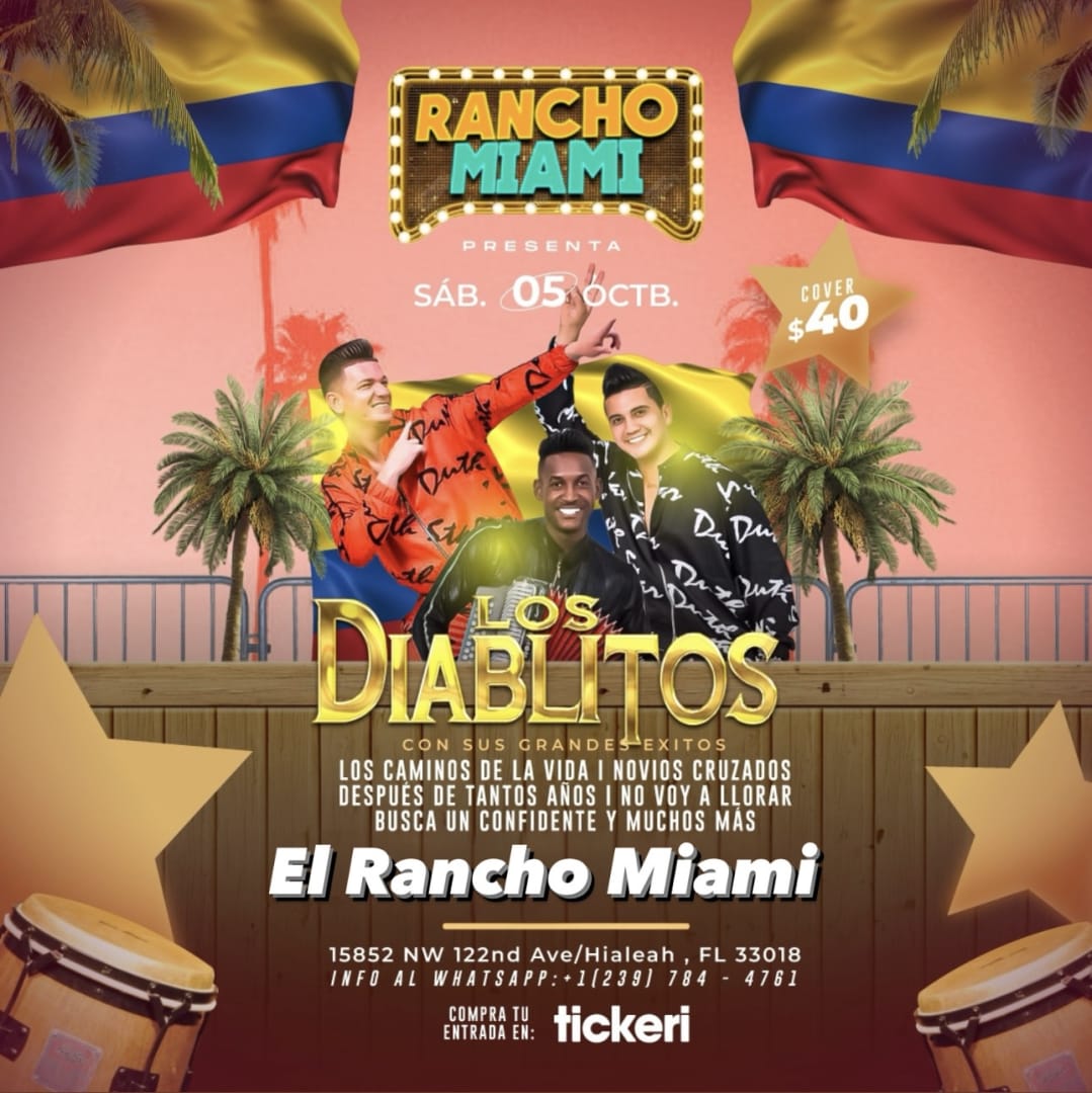 Los Diablitos Del Vallenato En Miami in Hialeah - Tickets 2024-10-05 ...