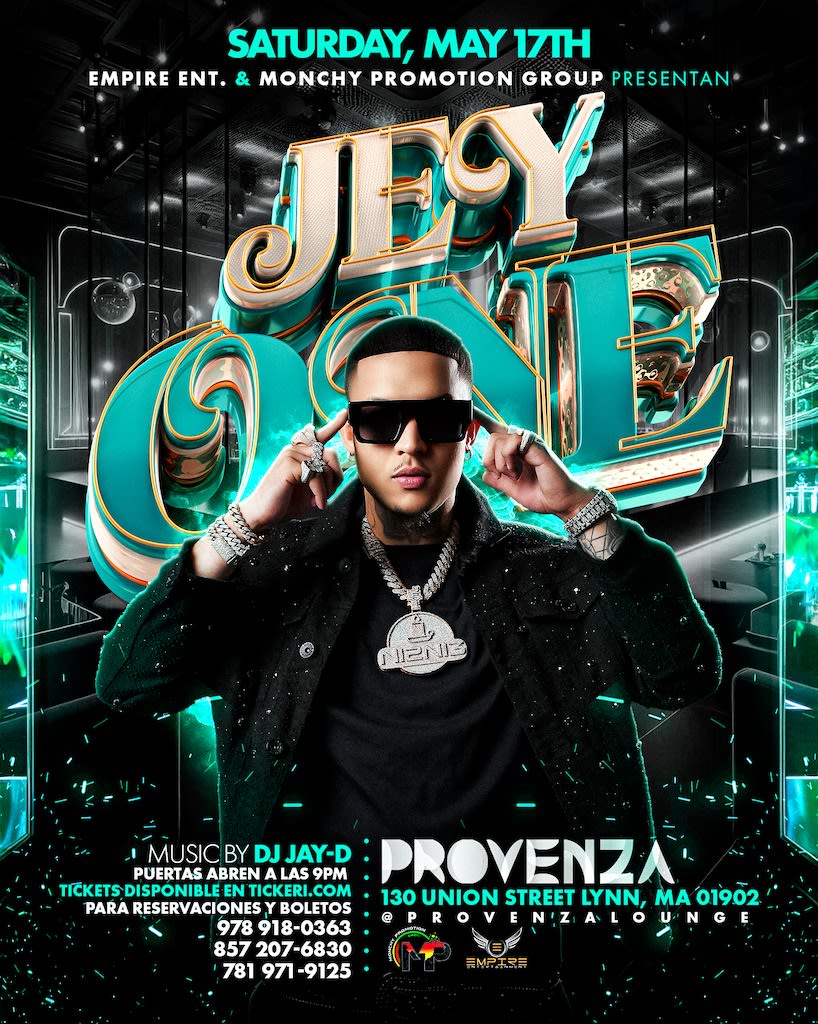 JEY ONE LIVE -PROVENZA LOUNGE in Lynn - Tickets 2025-05-17