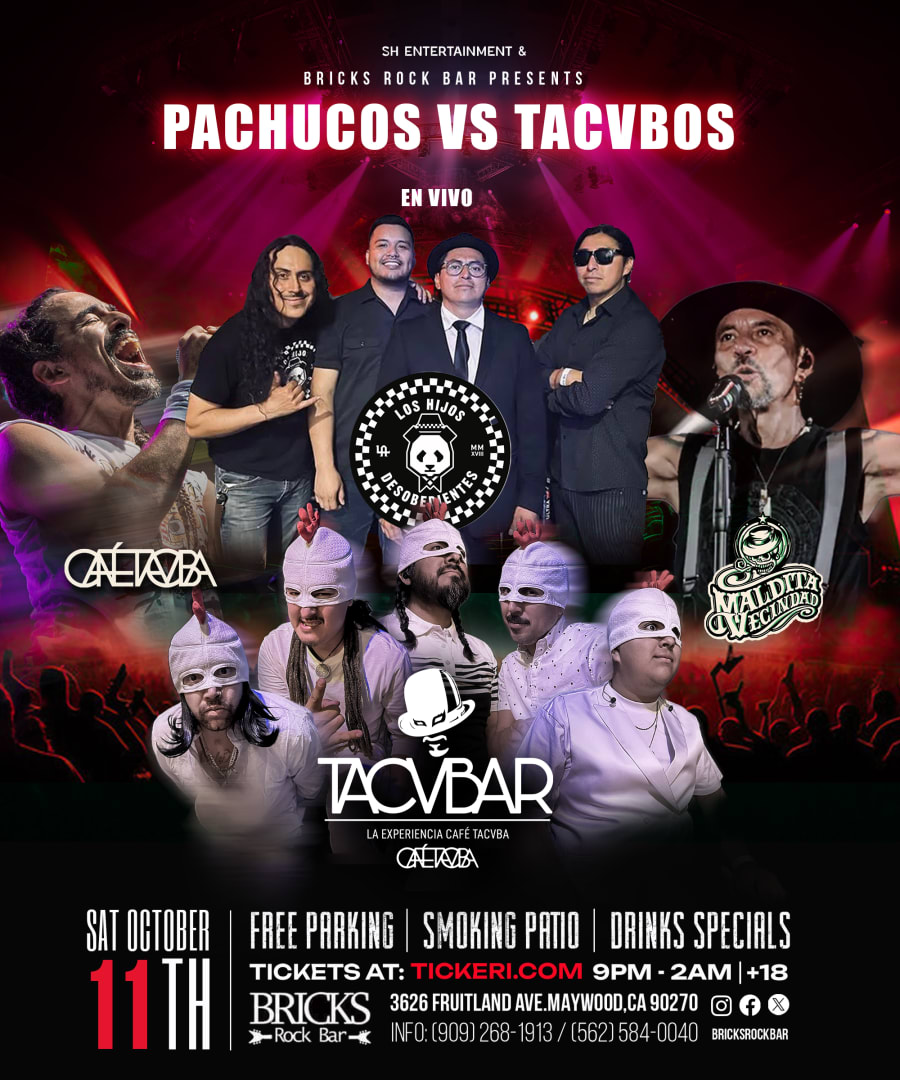 PACHUCOS VS TACVBOS TRIBUTOS EN VIVO POR LOS DESOBEDIENTES Y TACVBAR in ...