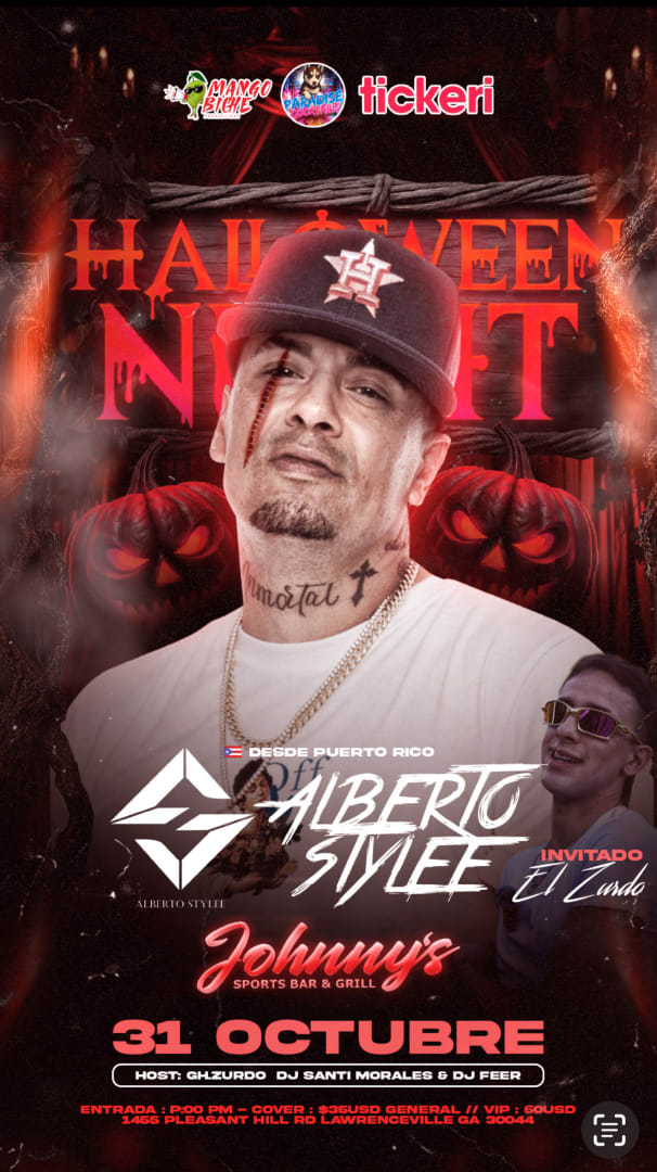Alberto Stylee en Concierto! in Lawrenceville - Tickets 2025-10-31 ...