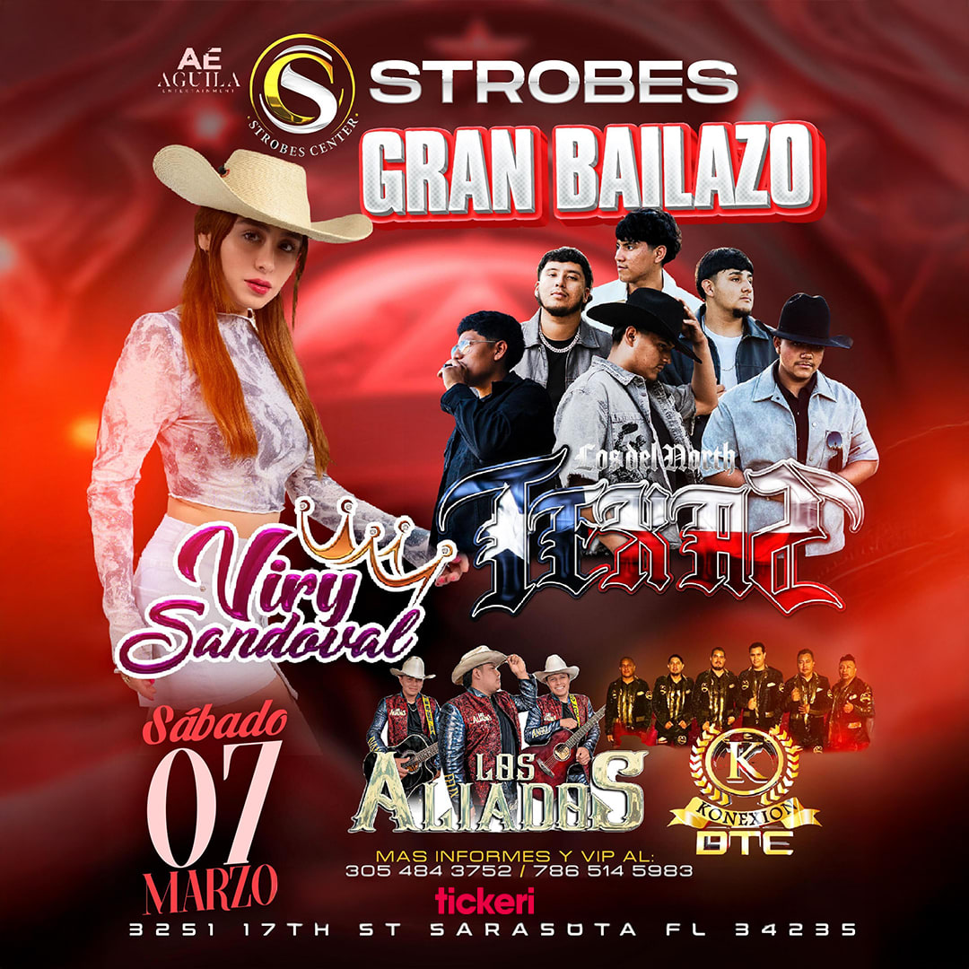 Gran Bailazo en Sarasota FL – Viry Sandoval, Grupo Exodo 2 y Los