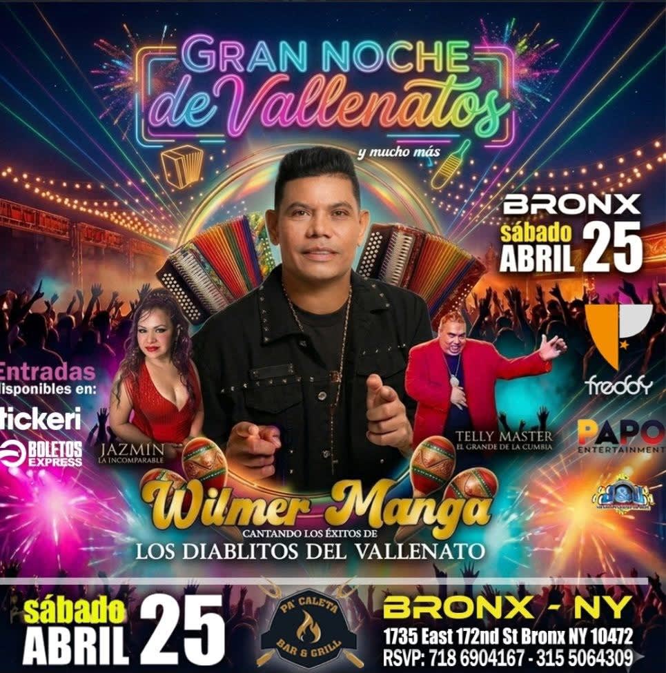Wilmer manga EN EL BRONX en new york - Boletos 2026-04-25 | Pa