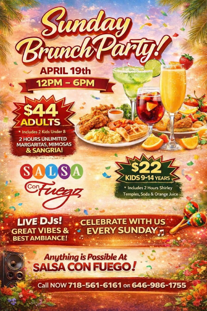 Sunday Brunch Party in Bronx - Tickets 2026-04-19 | Salsa Con Fuego