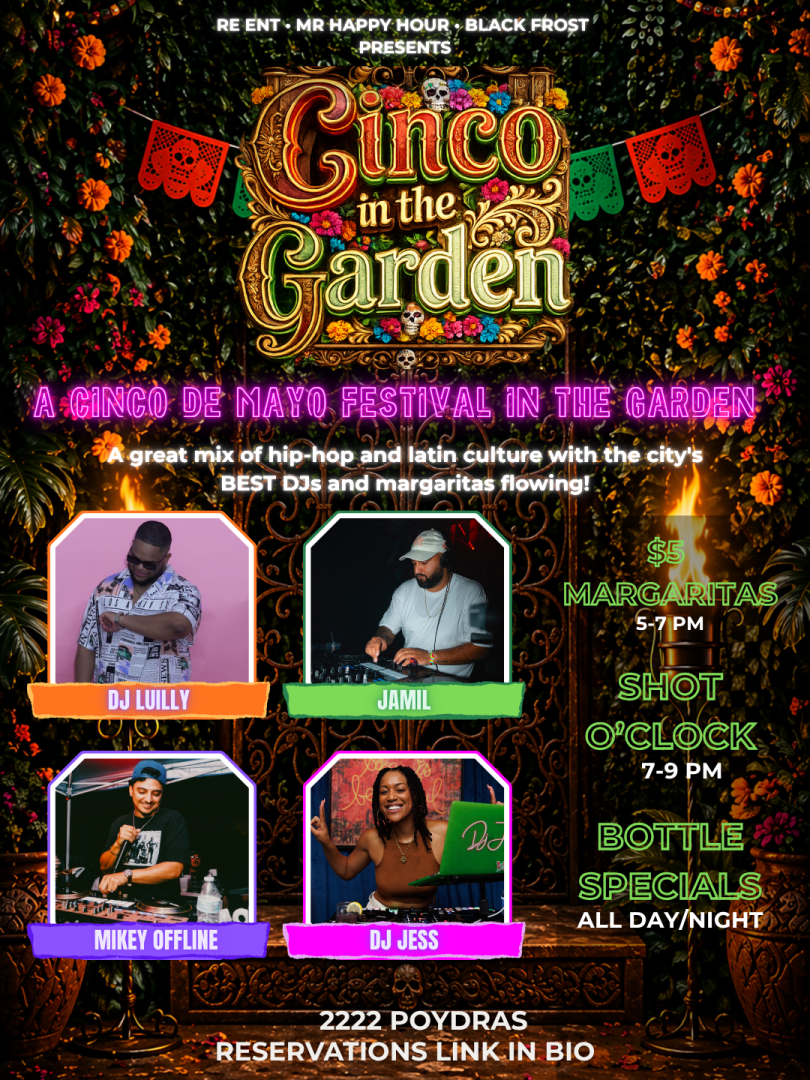 CINCO @ THE GARDEN in New Orleans - Tickets 2026-05-05 | The Garden