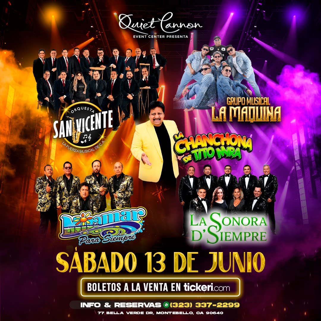 San Vicente Orchestra, La Maquina Musical Group, Míamar La Sonora D’Siempre and Chanchona de Tito Mira in Montebello