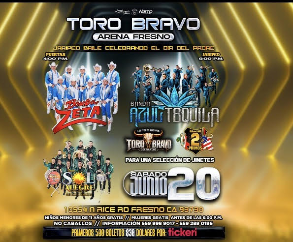 Jaripeo Baile, Banda Azul Tequila, Banda Zeta, Banda Sol Alegre,