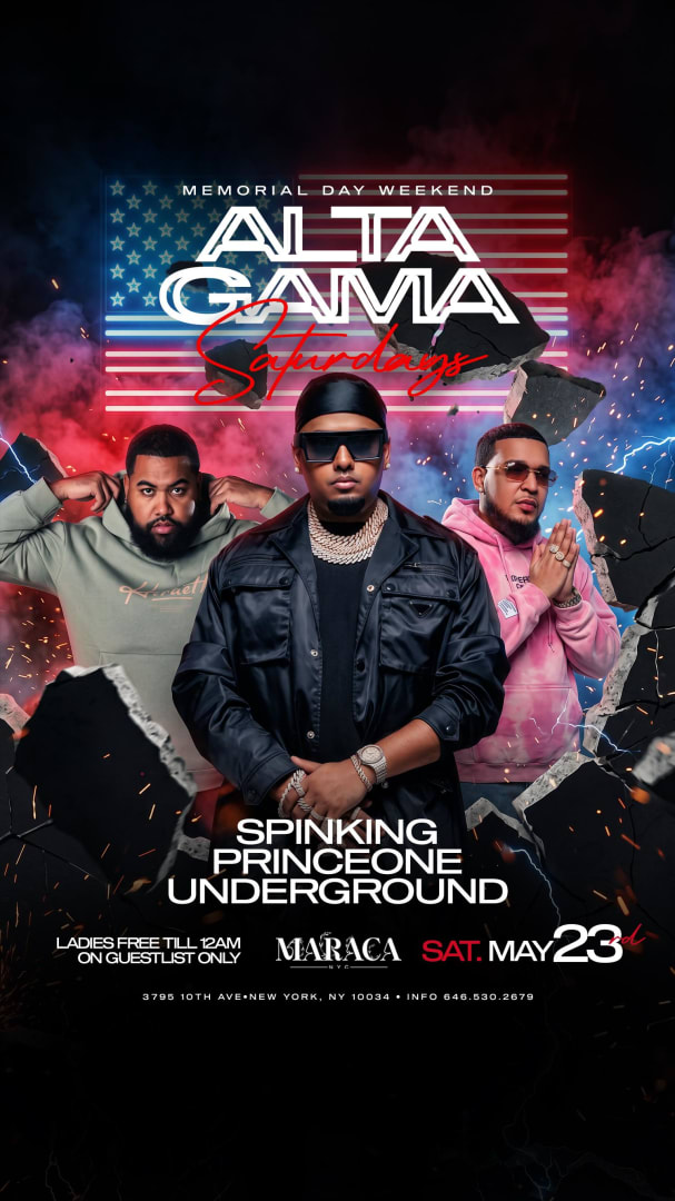 Sábados de Alta Gama Fin de semana del Memorial Day DJ pinchando en vivo en Maraca NYC