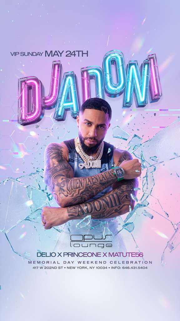 VIP Sundays Memorial Day Weekend DJ Adoni Live At Opus Lounge