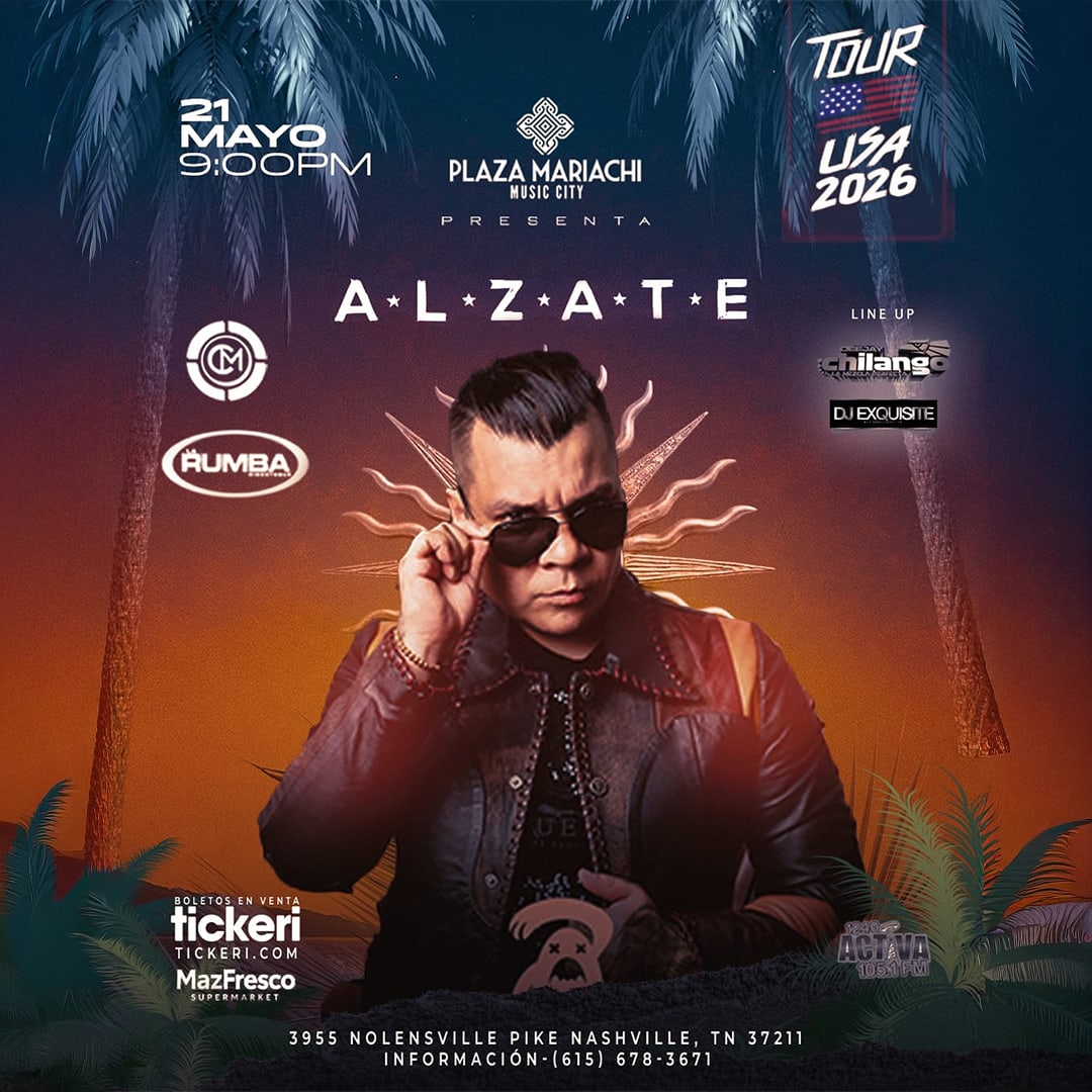 Alzate en Nashville TN in Nashville - Tickets 2026-05-21 | Plaza