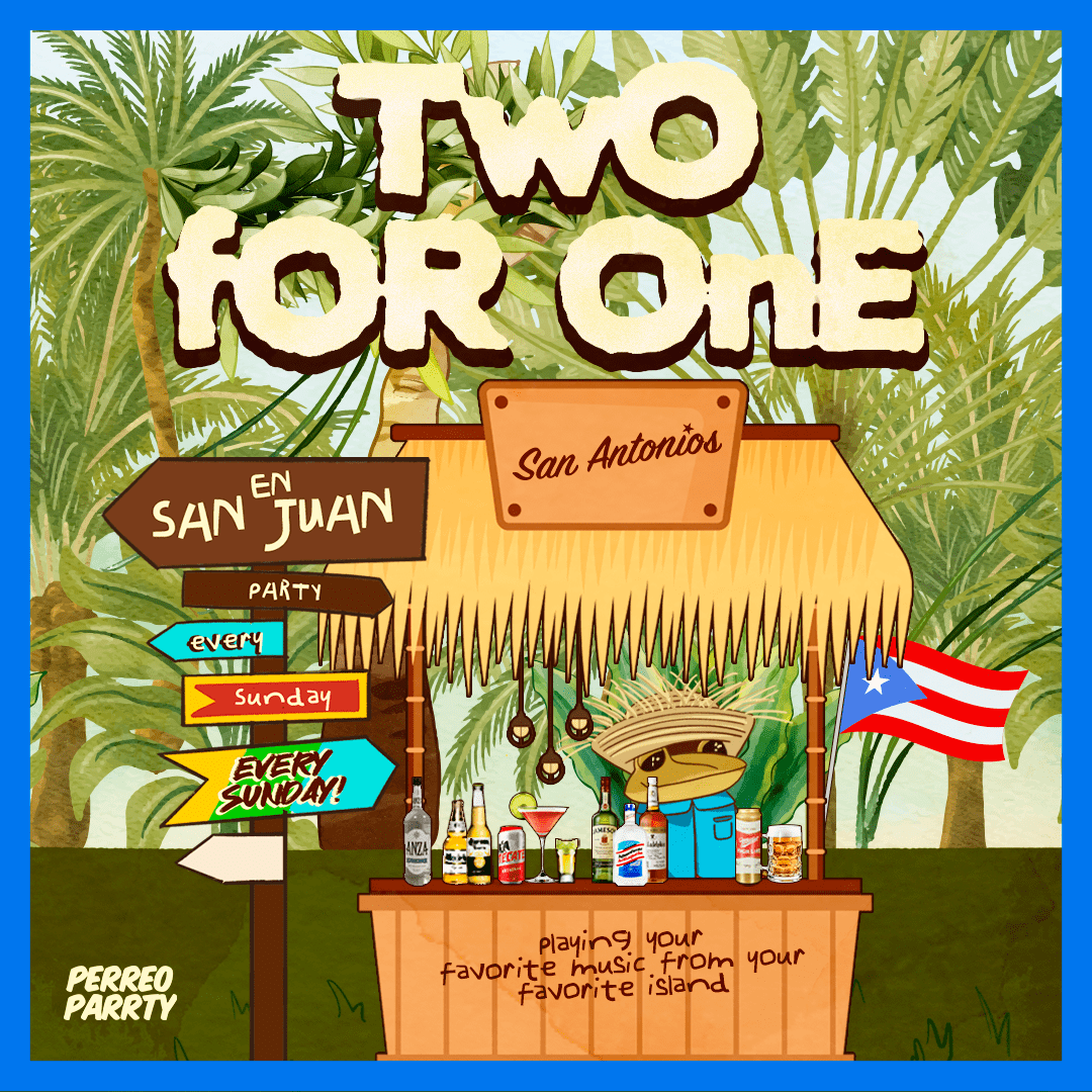 2-for-1 in San Juan - Latin Sunday Party @ Reggaeton Bar San Antonios