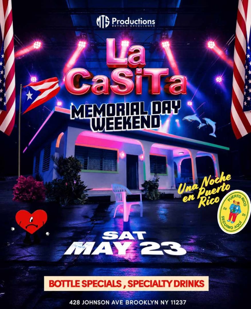 Fin de semana del Memorial Day Fiesta de Bad Bunny en Nueva York | La Casita BK