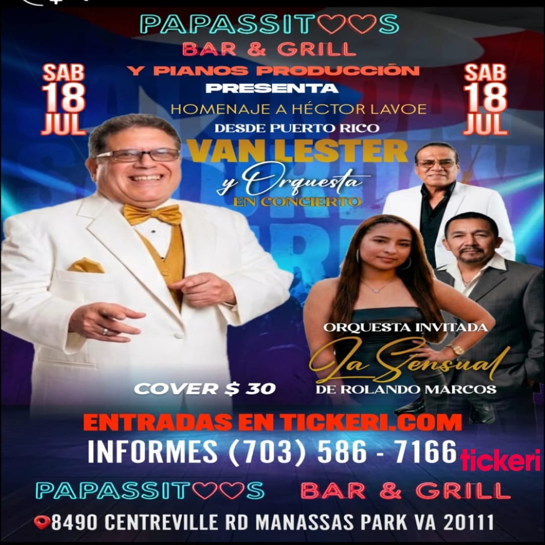 Van Lester y Orquesta con Homenaje a Hector Lavoe